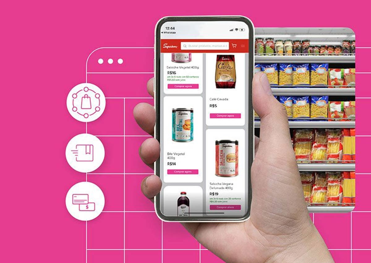 Loja virtual Mercado Shops no celular