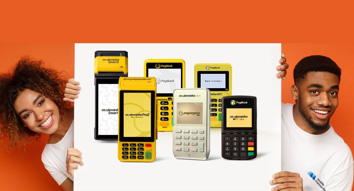 Maquininhas de cartão PagSeguro: Minizinha NFC e Chip 3, Moderninhas X, Smart, Pro 2, Wifi Plus e Plus 2